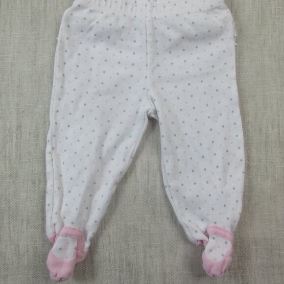 Lot of 4 Carter's Footed Leggings Pants Baby Girls 3M Multi Hearts Elastic Waist - Picture 5 of 10